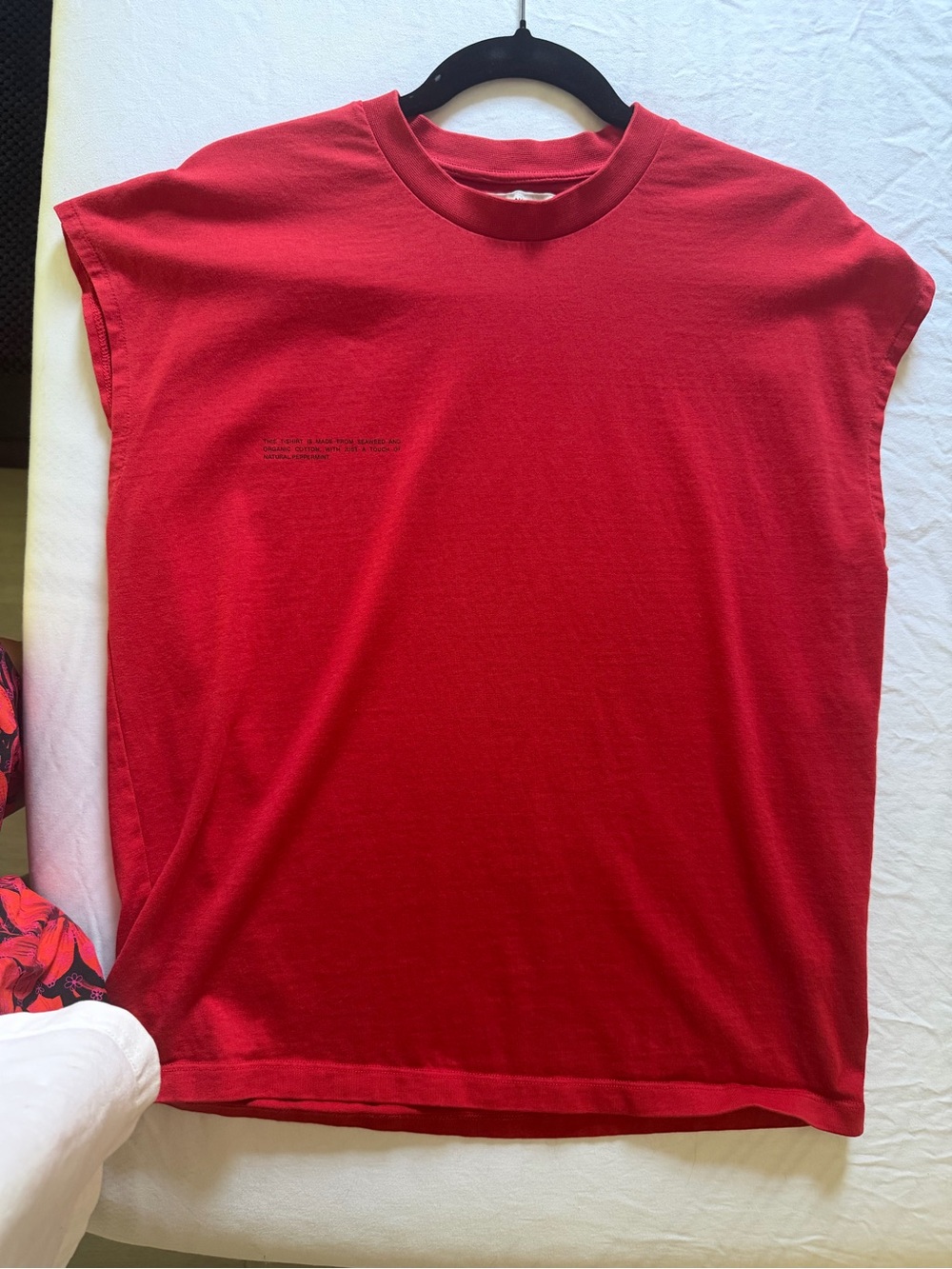 Pangaia Men's Red Sleeveless Crew Neck Tank